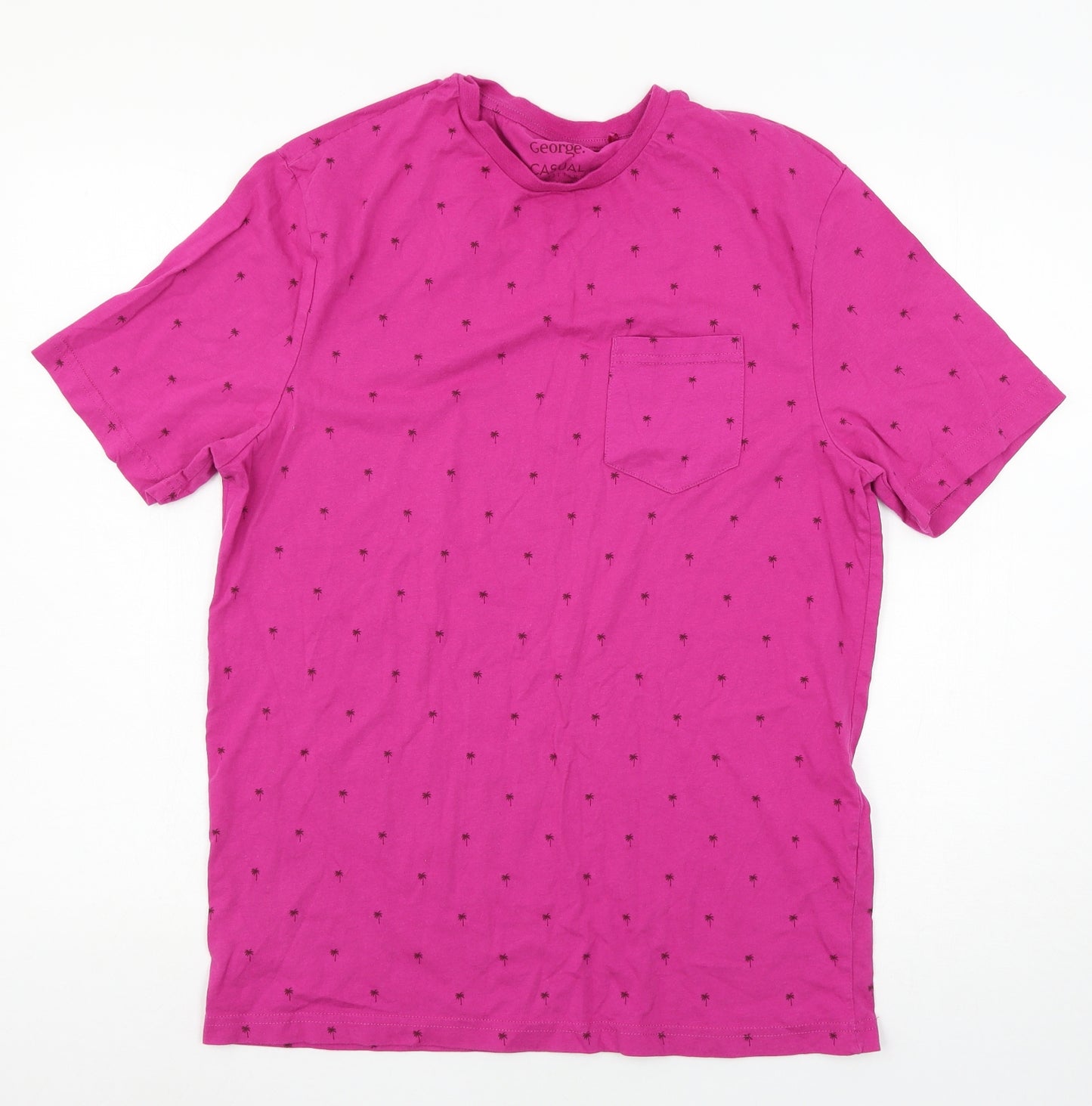 George Mens Pink  Jersey  T-Shirt Size M