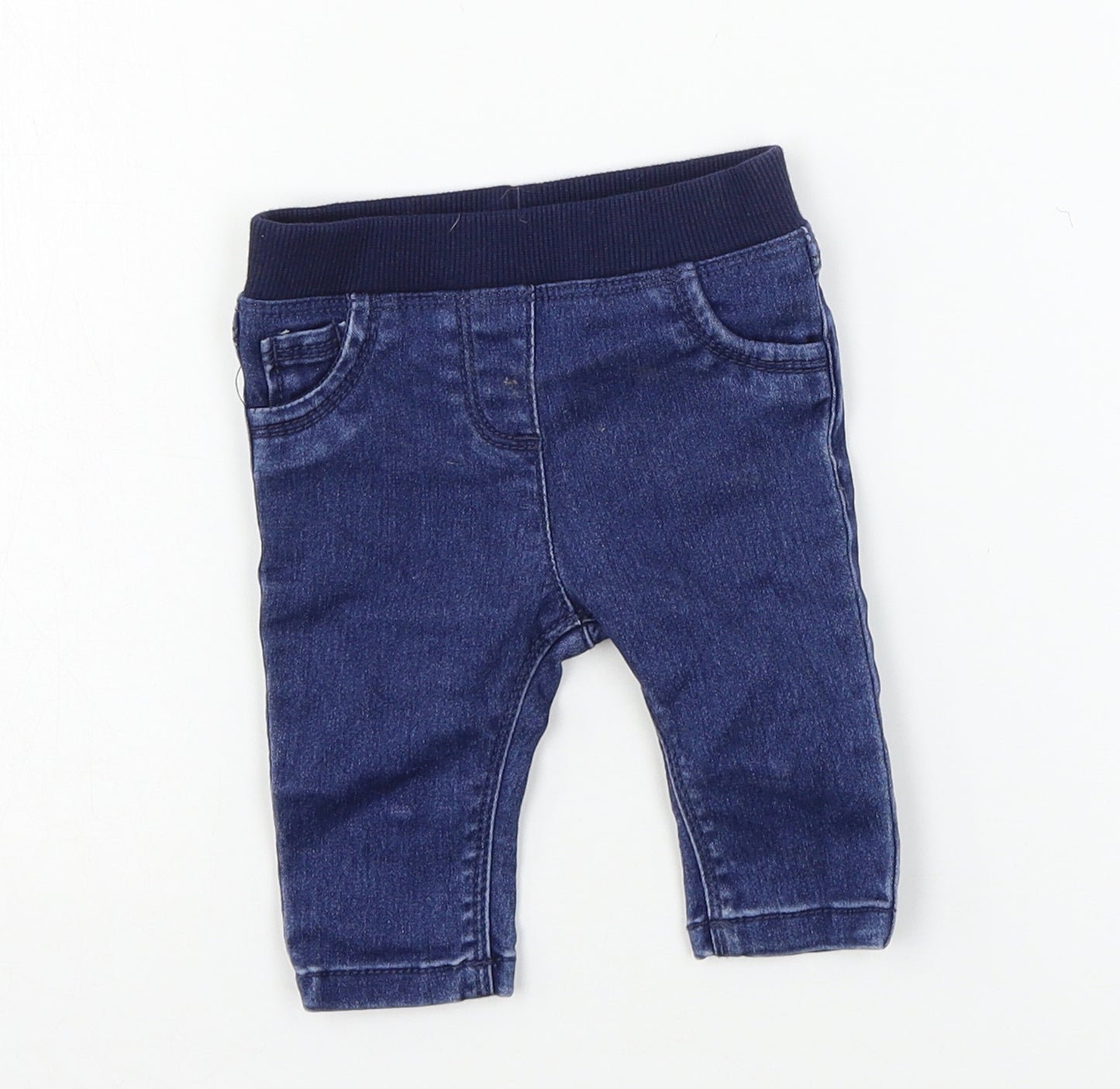 Matalan Boys Blue  Denim Pedal Pusher Jeans Size 0-3 Months