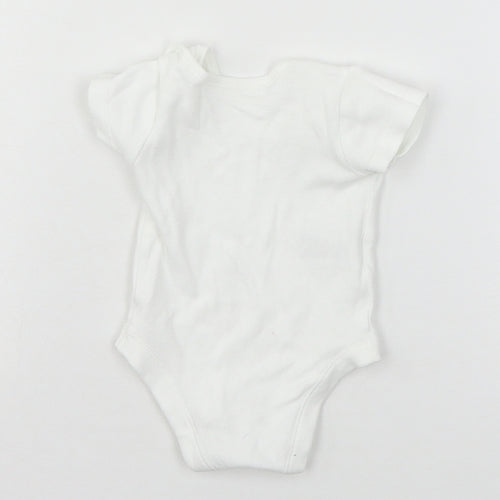 TU Baby White  Jersey Babygrow One-Piece Size Newborn