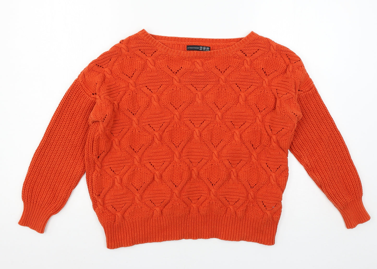 Atmosphere Womens Orange  Knit Pullover Jumper Size 10