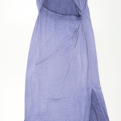 Topshop Womens Blue  Jersey Maxi  Size 14  - open Back
