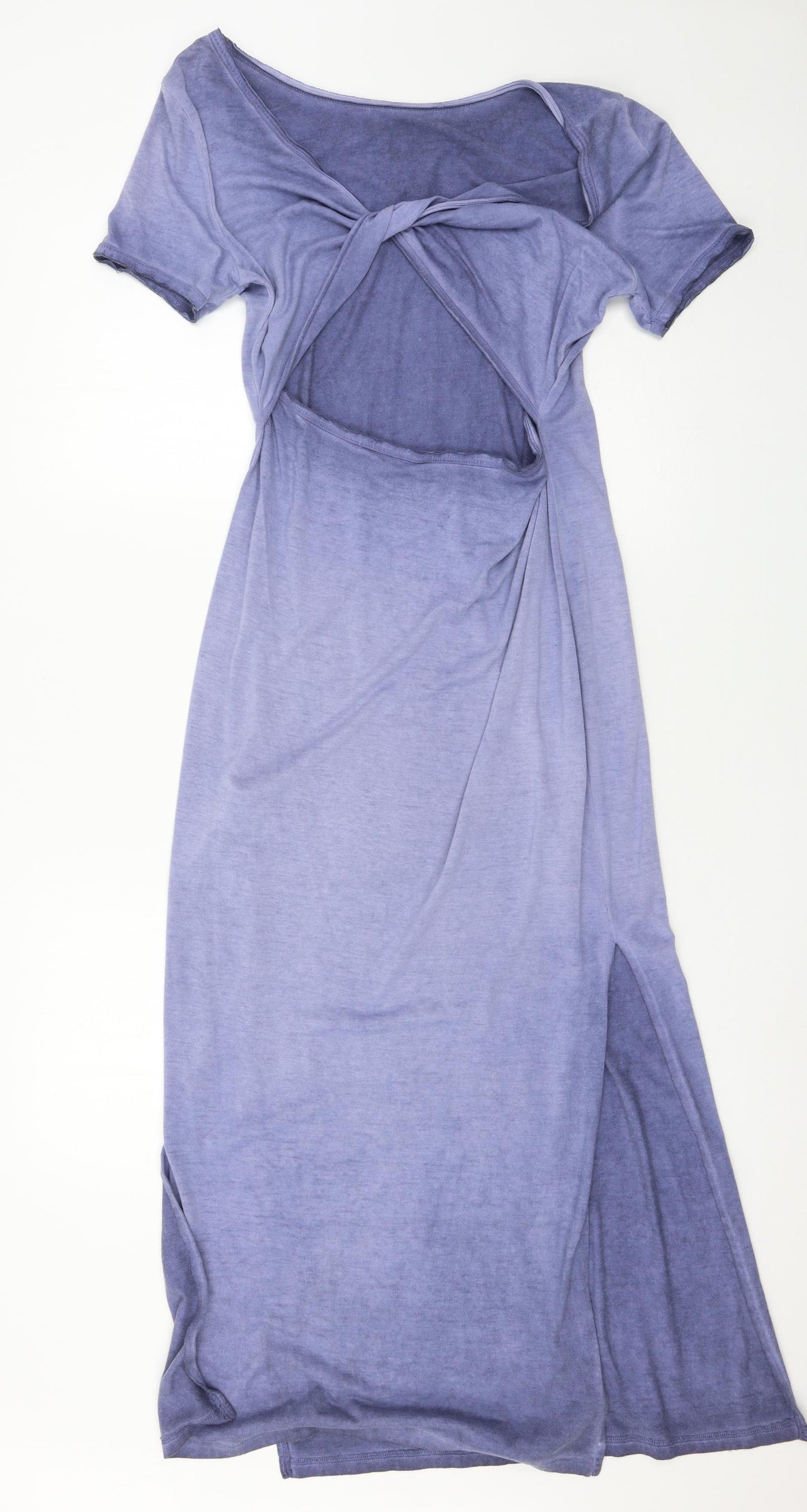 Topshop Womens Blue  Jersey Maxi  Size 14  - open Back
