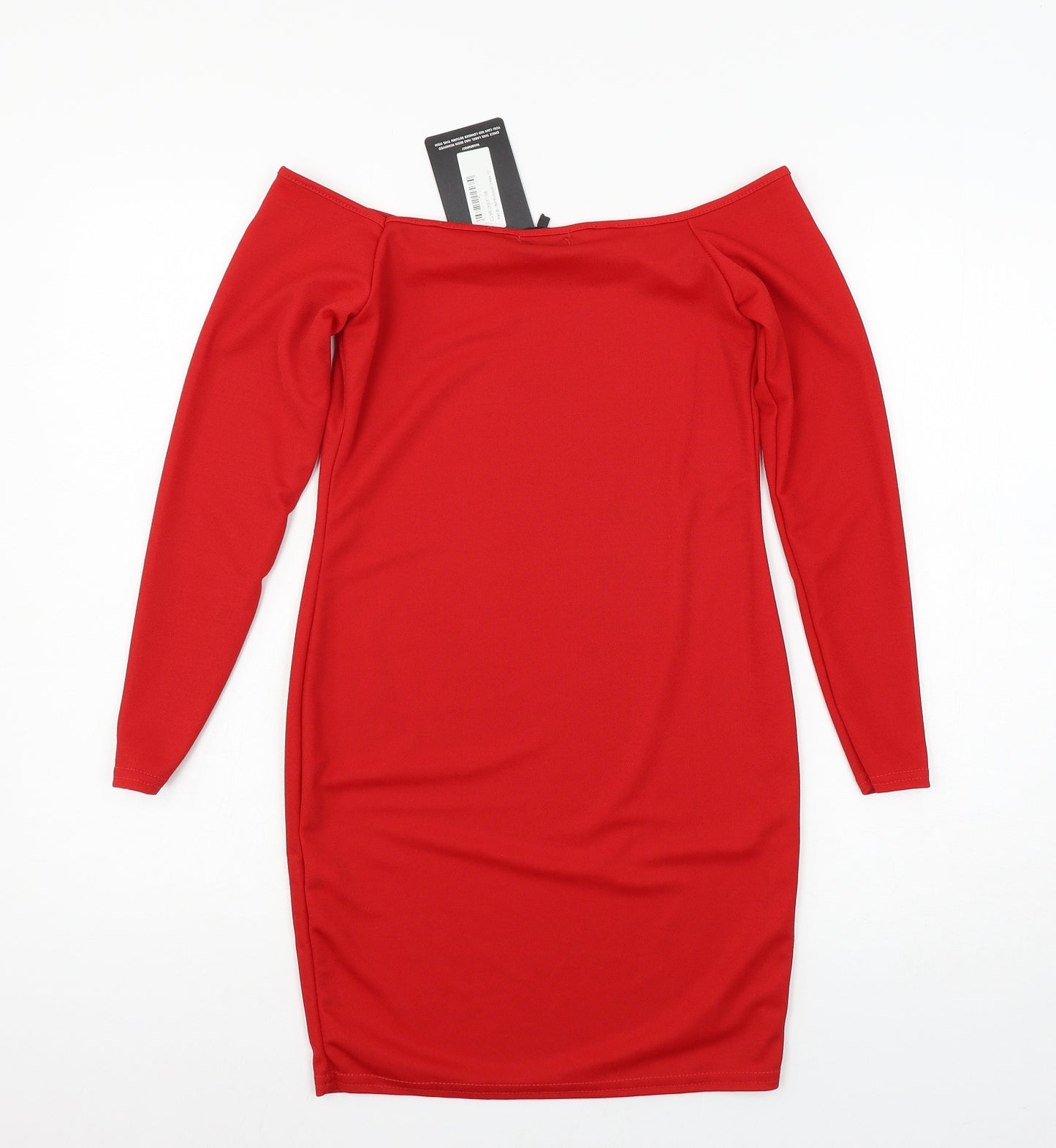 PRETTYLITTLETHING Womens Red  Jersey Bodycon  Size 12