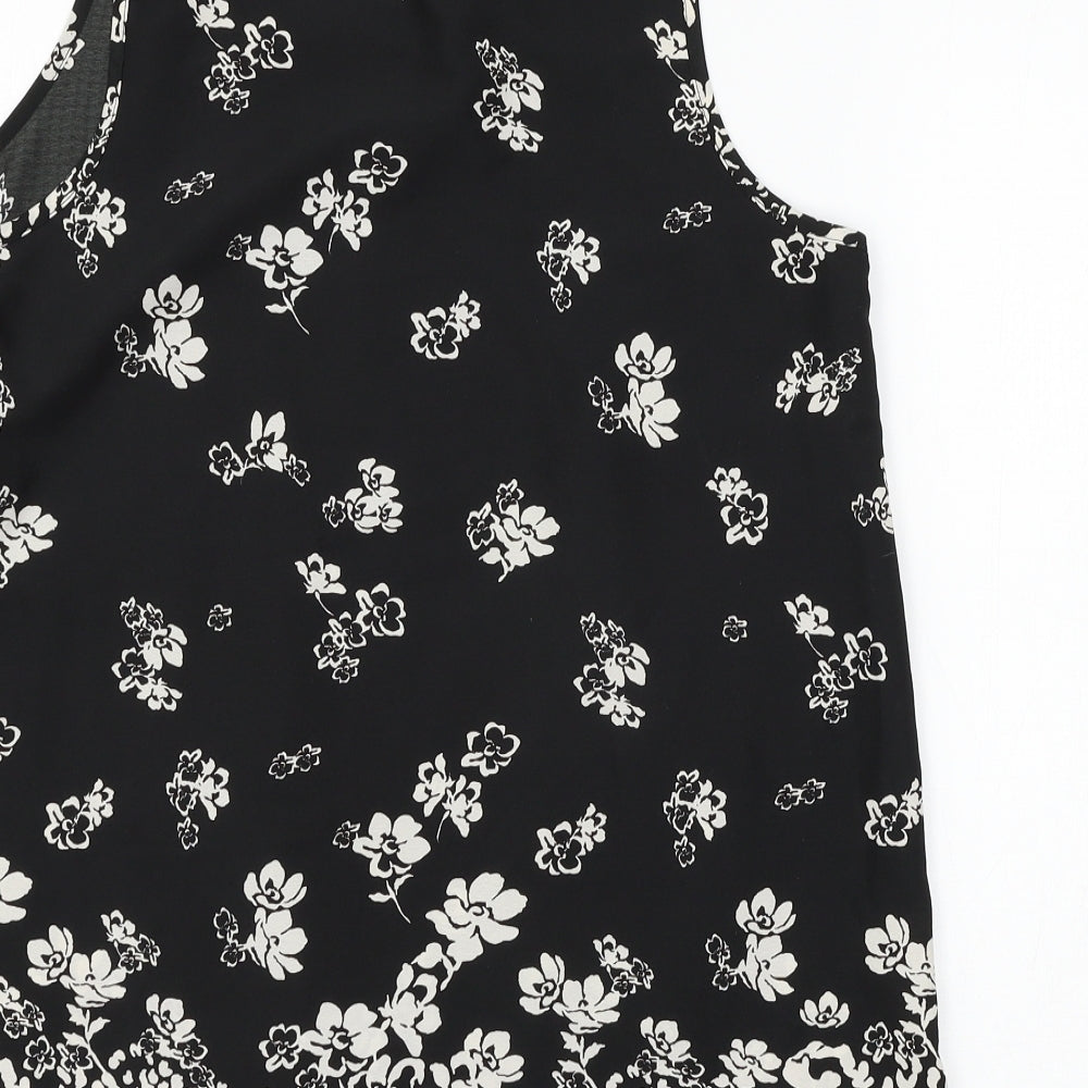Atmosphere Womens Black Floral  Basic Blouse Size 12