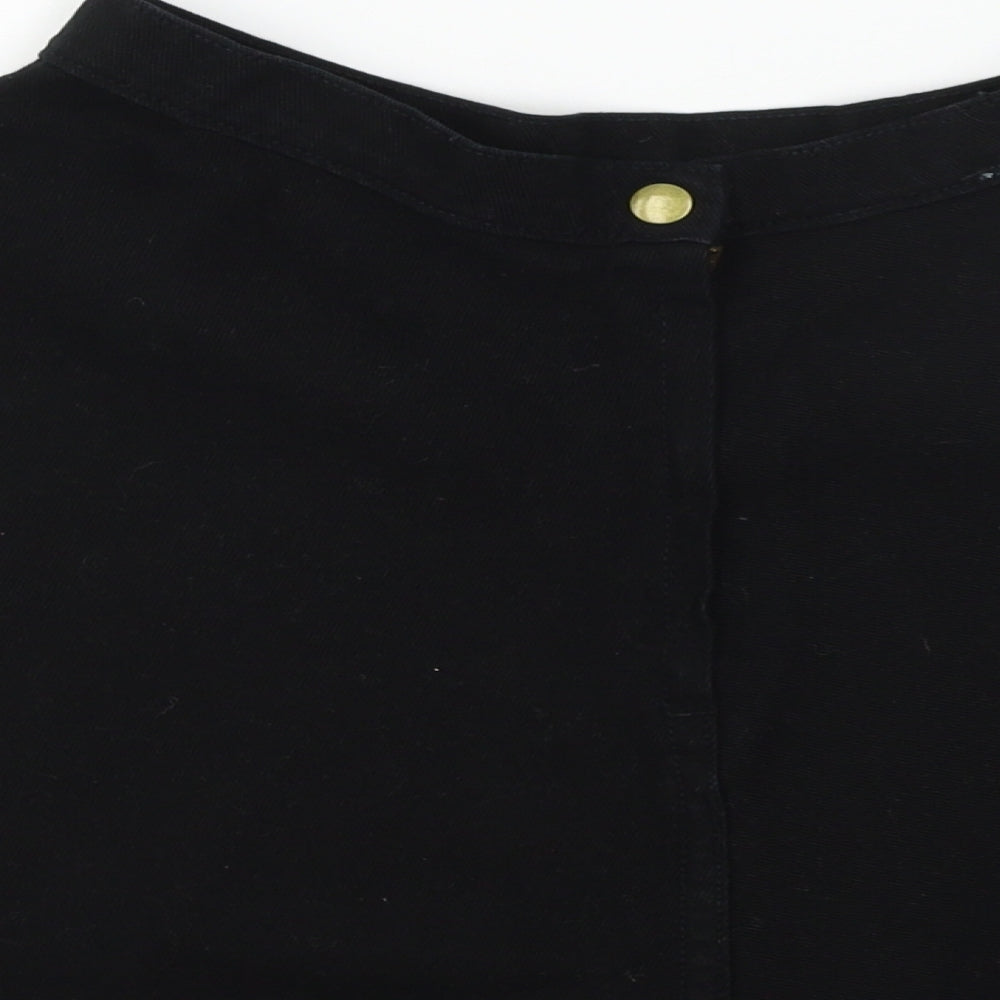 American Apparel Womens Black  Denim Flare Skirt Size S