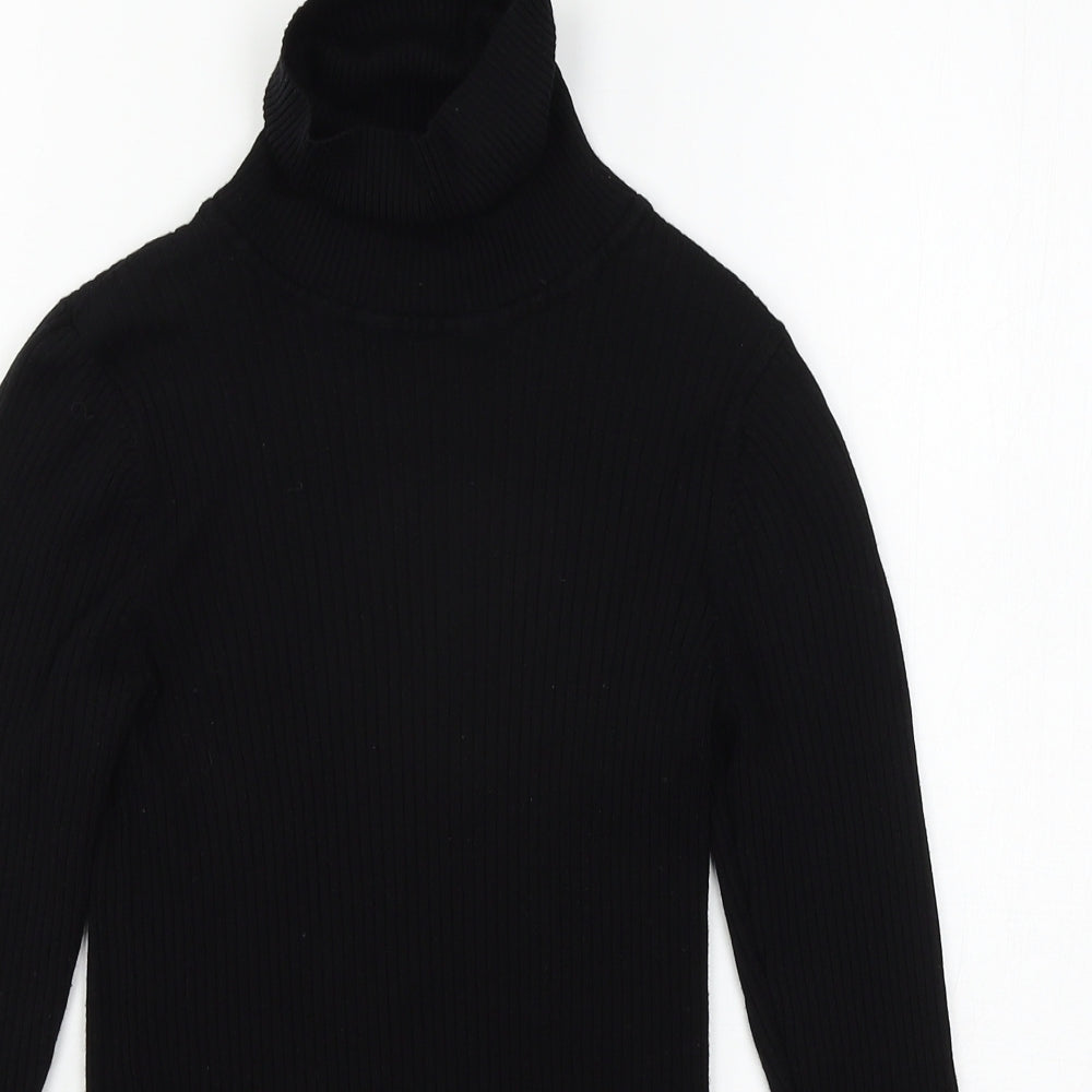 F&F Womens Black  Knit Basic T-Shirt Size 6