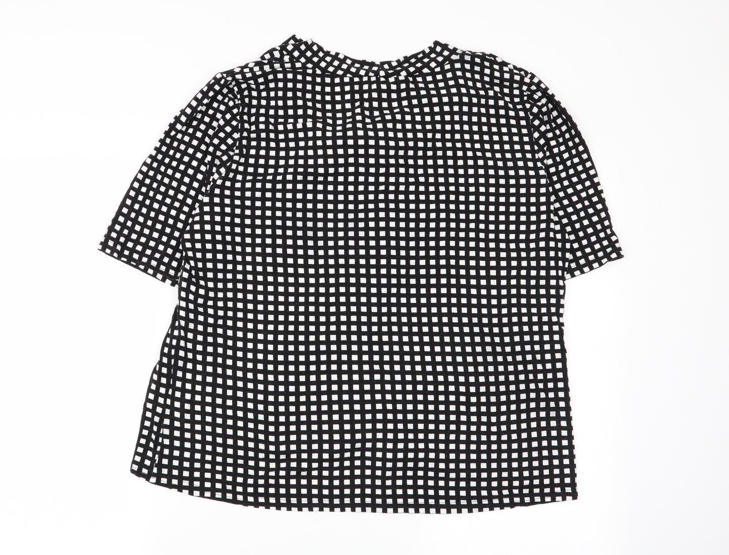 BHS Womens Multicoloured Geometric  Basic T-Shirt Size 22