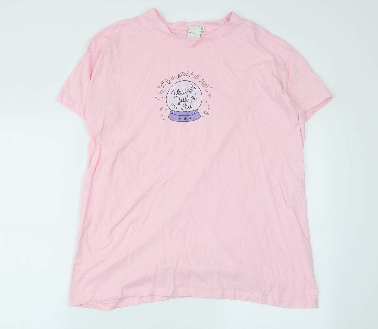 skinny dip Womens Pink   Basic T-Shirt Size XL
