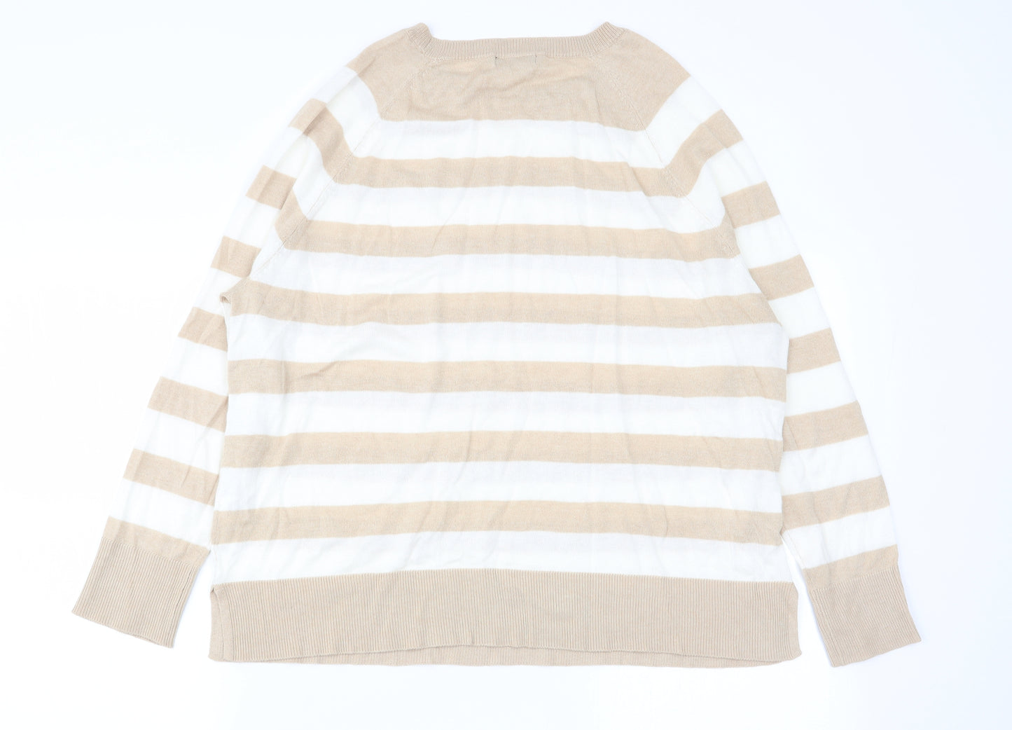 M&Co Womens Multicoloured Striped  Pullover Jumper Size 16