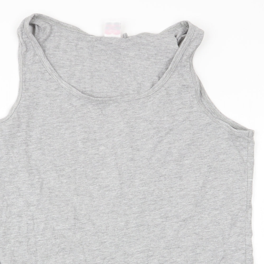 Lee Cooper Womens Grey   Basic Tank Size 16