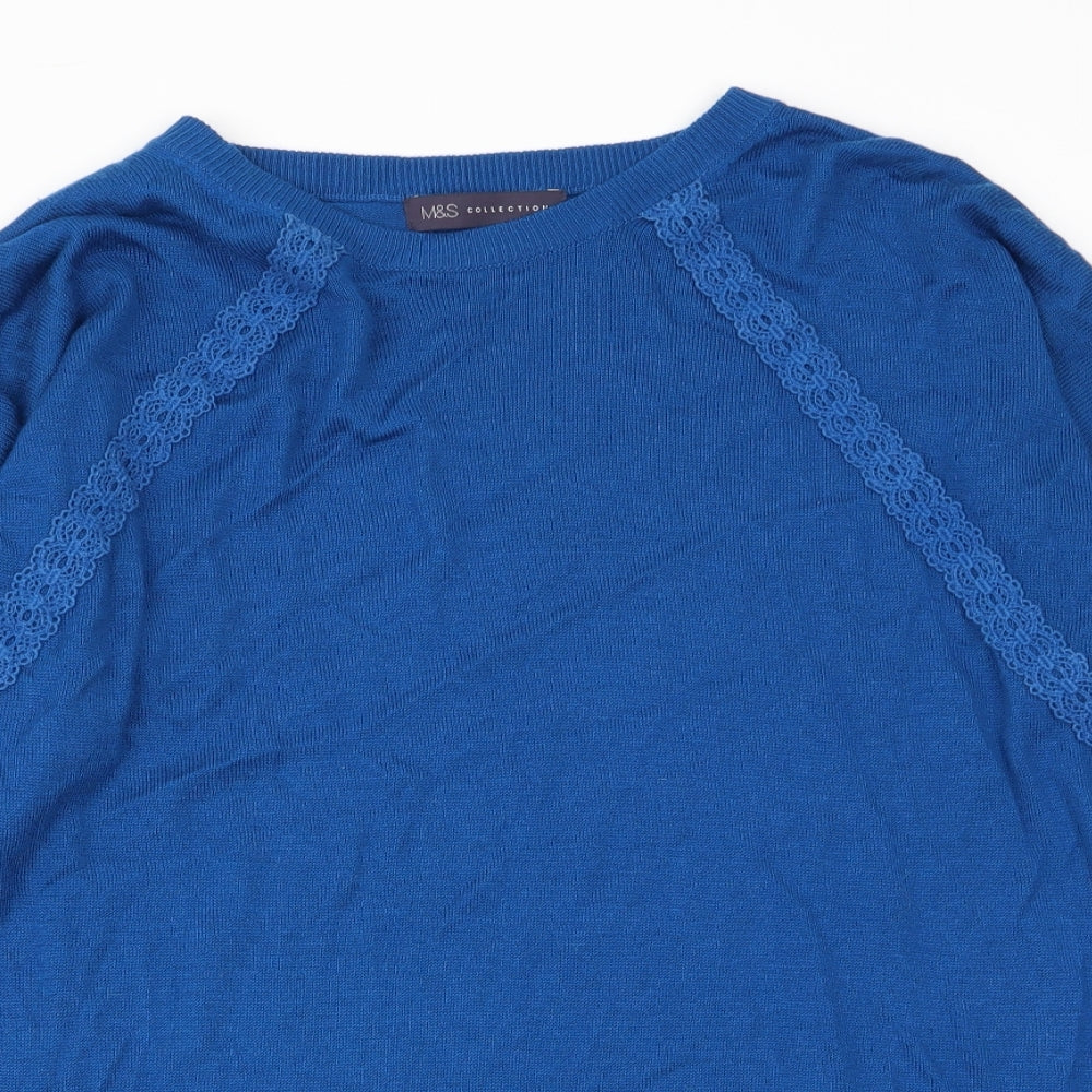 M&S Womens Blue   Pullover Jumper Size S
