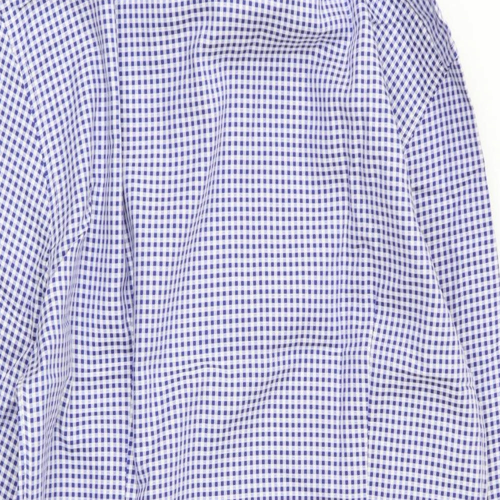 M&S Mens Multicoloured Check   Dress Shirt Size 15.5