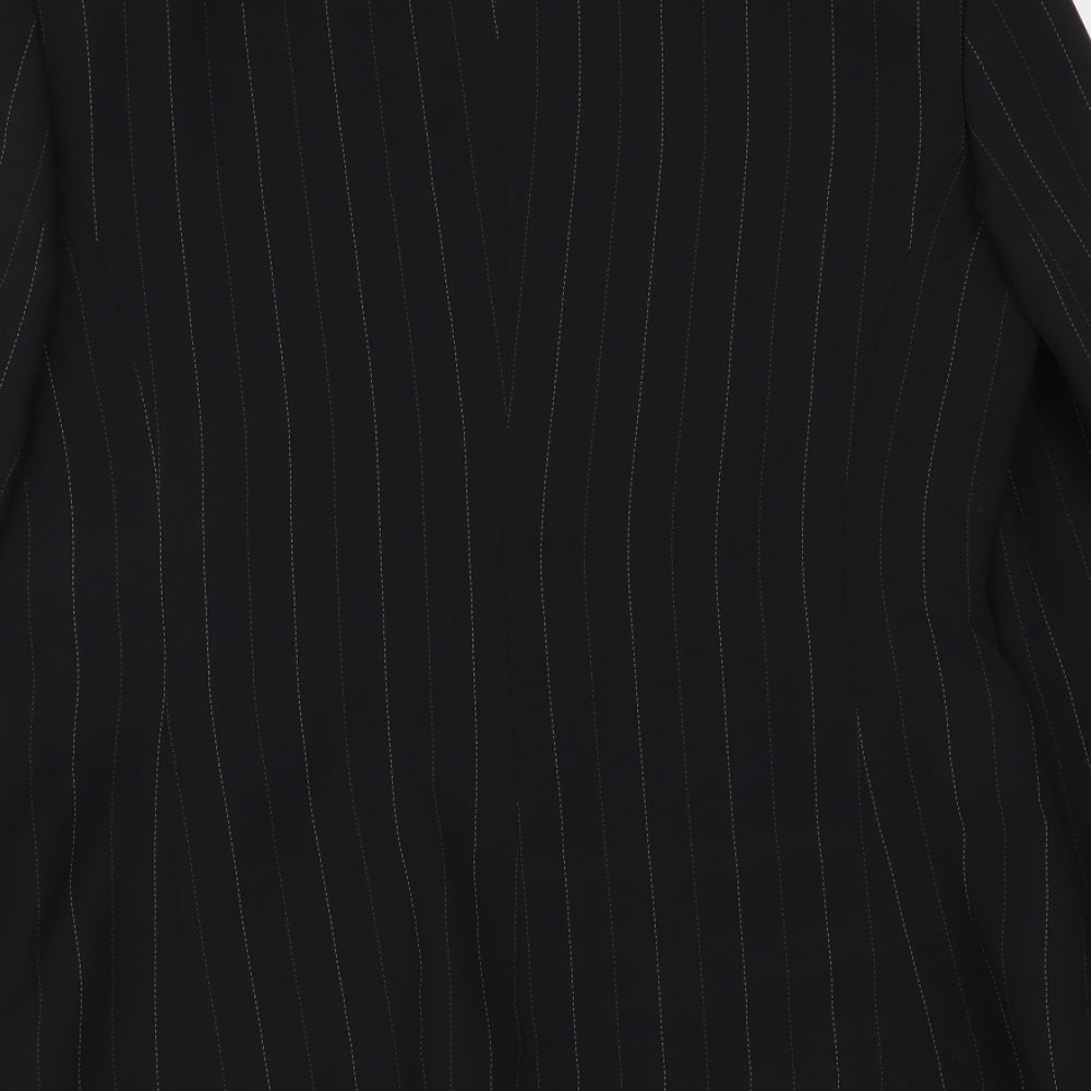 Autograph Womens Black Striped  Jacket Blazer Size 10