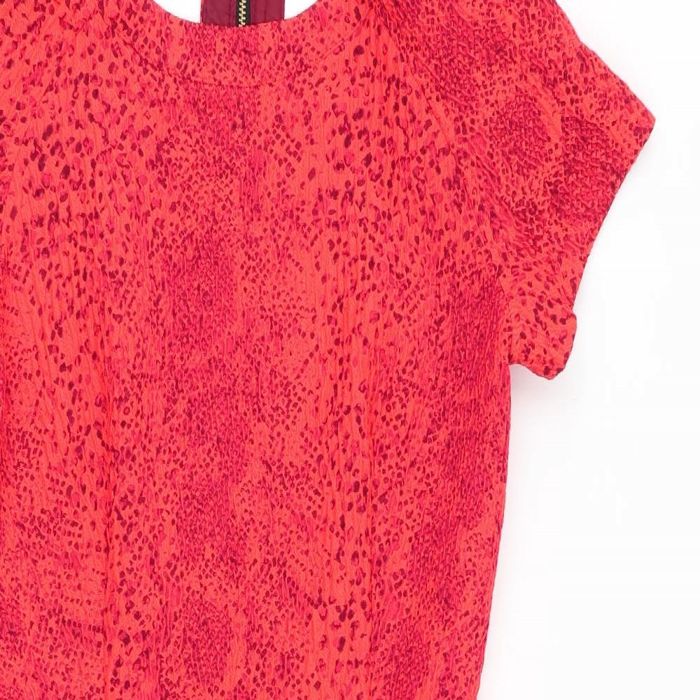 Topshop Womens Orange   Fit & Flare  Size 8