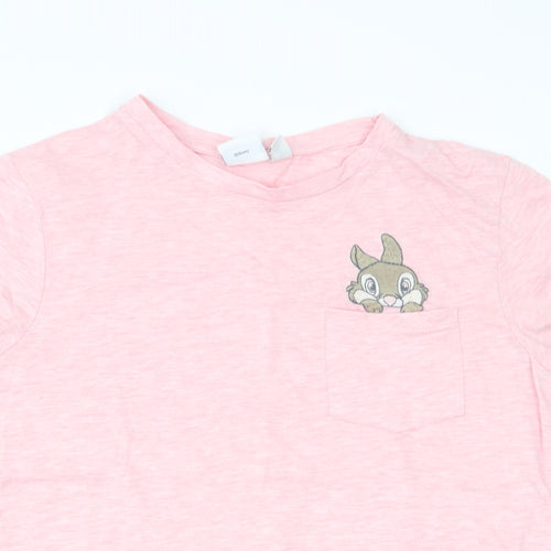 Disney Womens Pink Solid  Top Pyjama Top Size 12