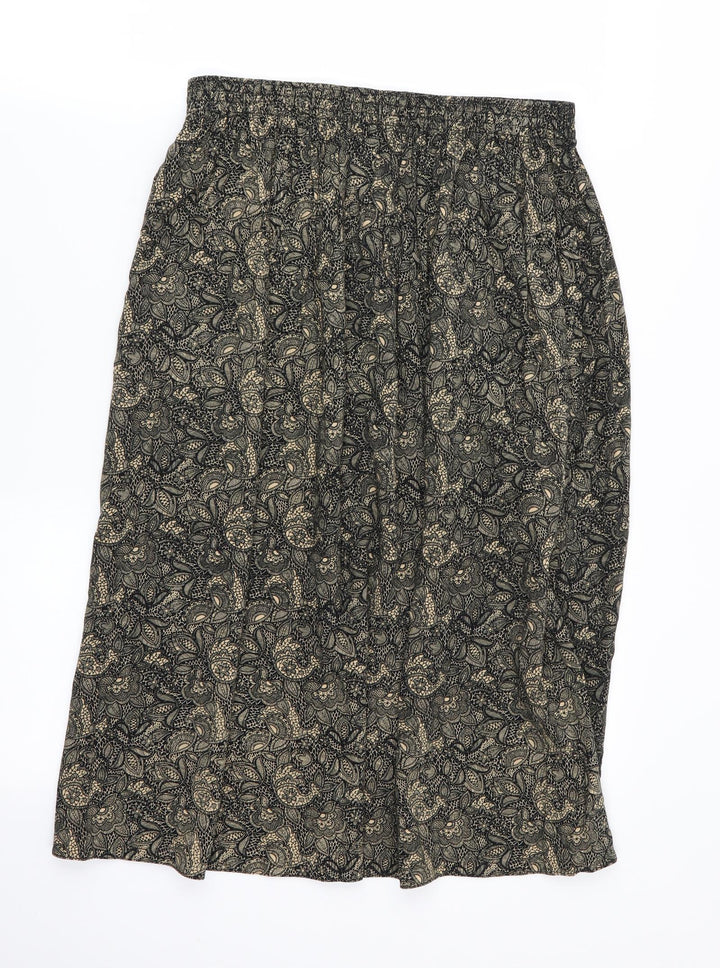 Preworn Womens Multicoloured Geometric  Flare Skirt Size S  - Stretch waistband