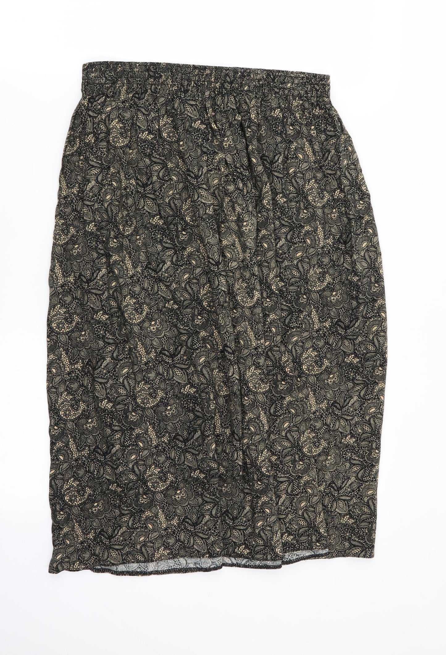 Preworn Womens Multicoloured Geometric  Flare Skirt Size S  - Stretch waistband