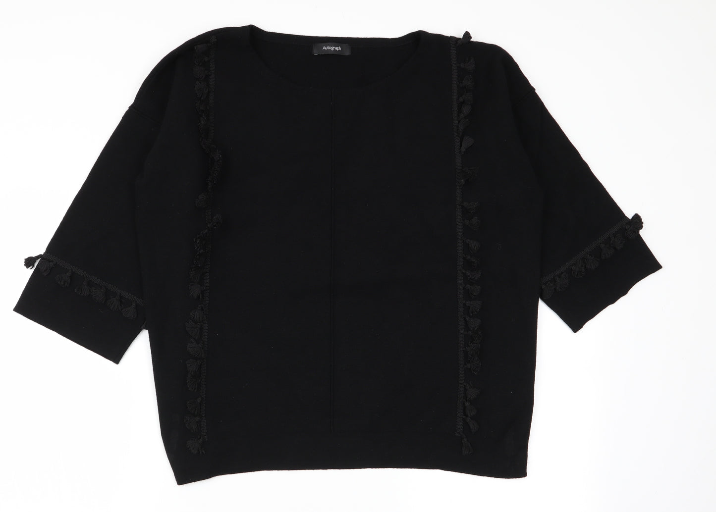 M&S Womens Black   Pullover Jumper Size 12
