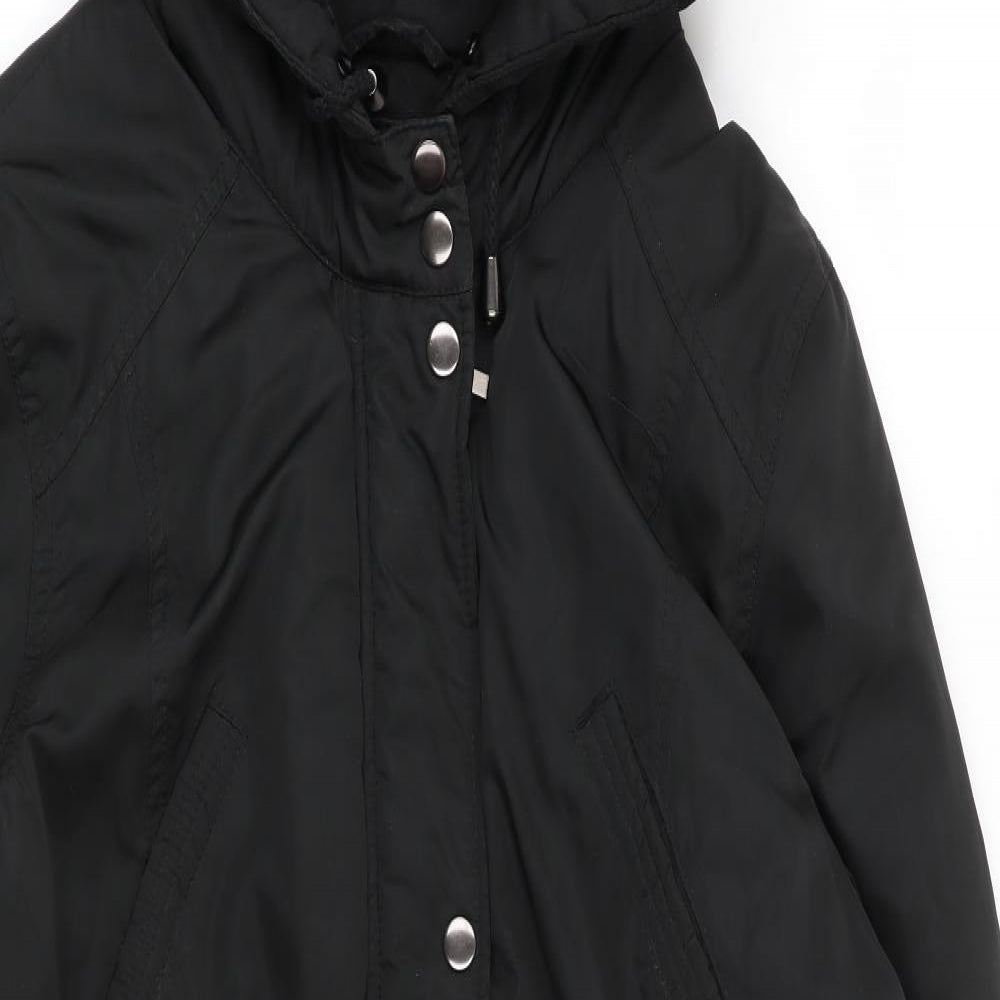 BHS Womens Black   Parka Coat Size 16