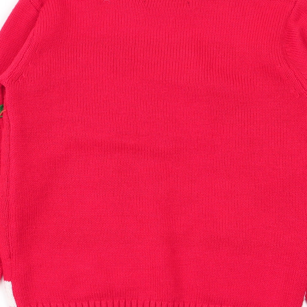 Matalan Boys Red   Pullover Jumper Size 9 Years  - christmas