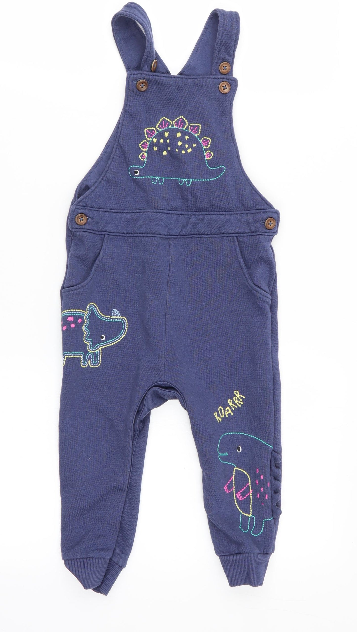 fred and flo Boys Blue   Dungaree One-Piece Size 18-24 Months