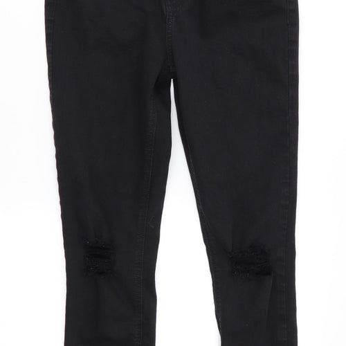Topshop Womens Black   Skinny Jeans Size 30 in L30 in - RIPPED JEANS
