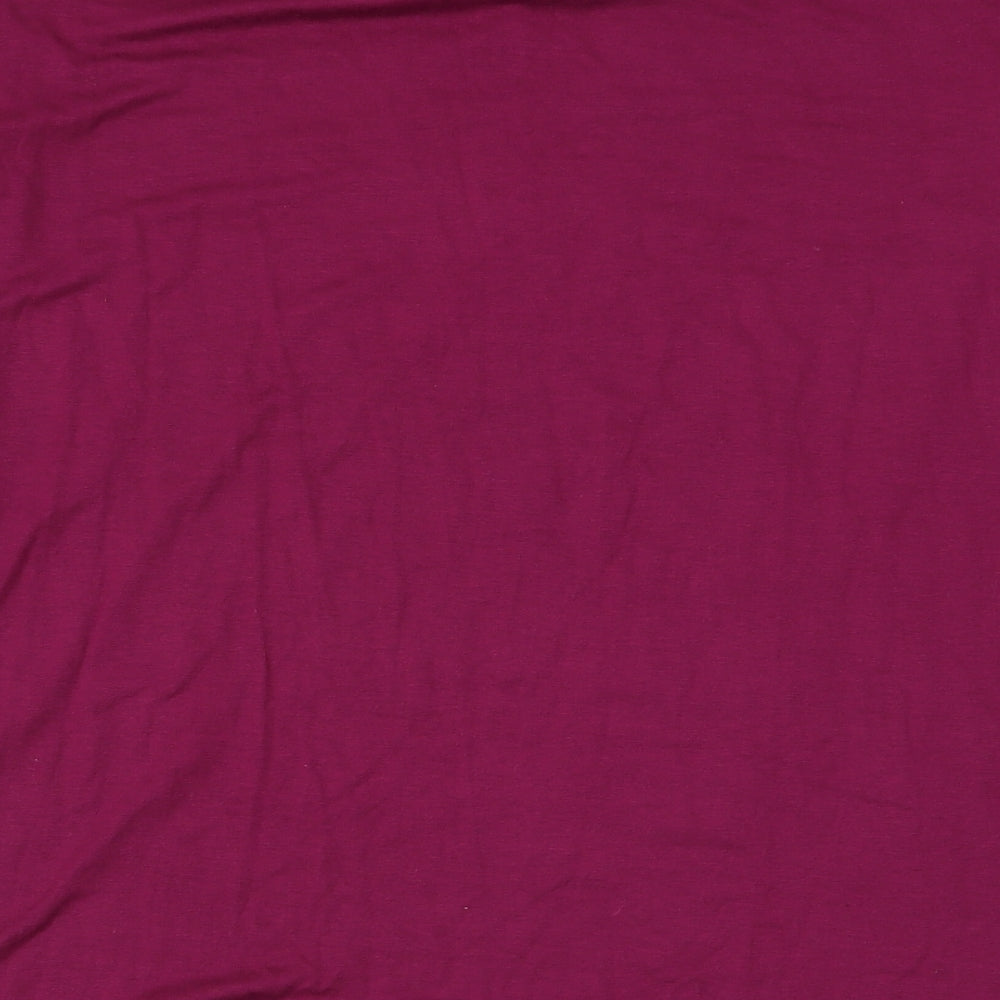 Papaya Womens Purple Polka Dot  Basic T-Shirt Size 10