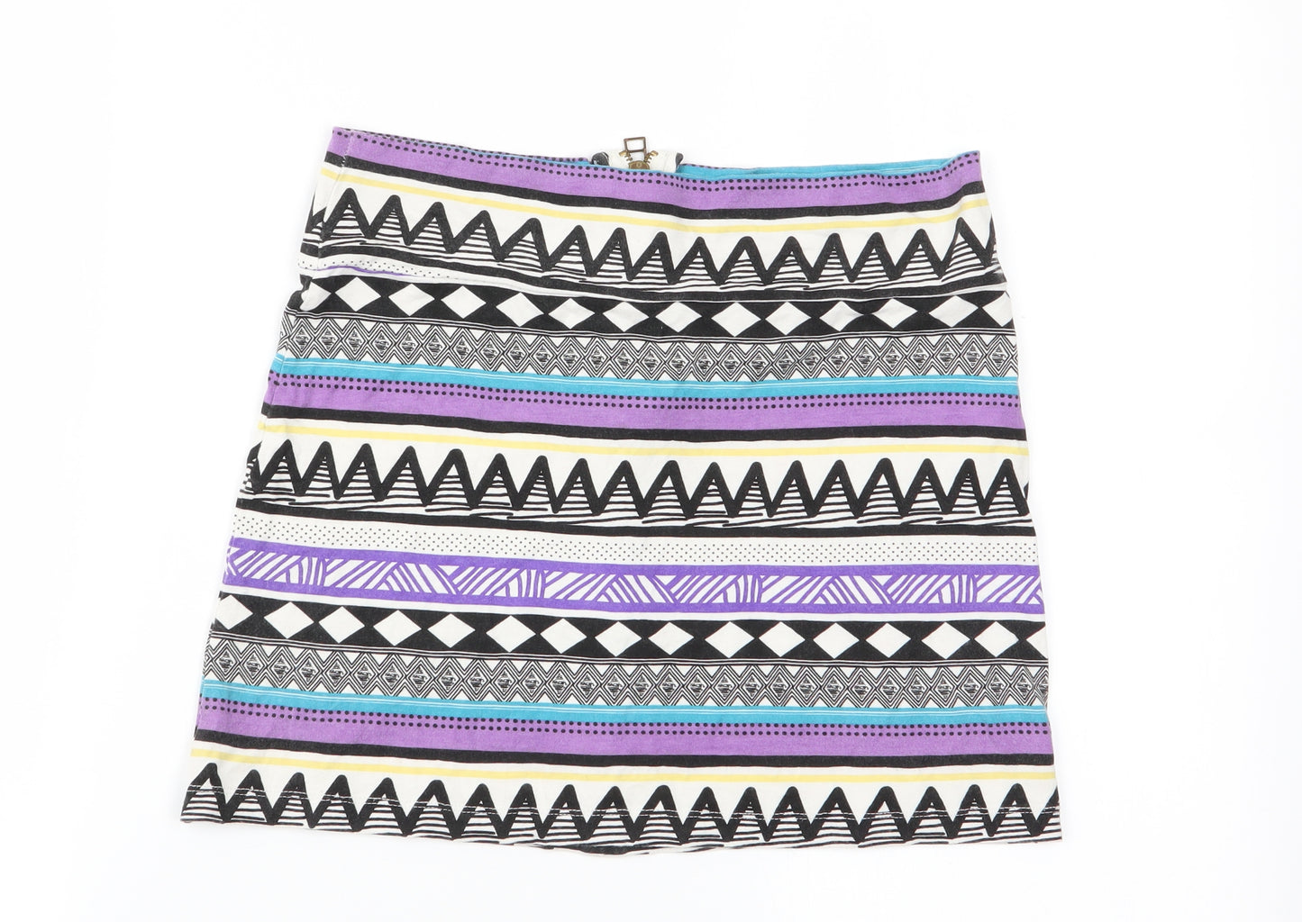 Topshop Womens Multicoloured Geometric  Basic Tank Size 10  - boob tube