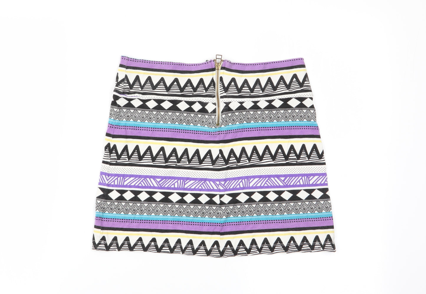 Topshop Womens Multicoloured Geometric  Basic Tank Size 10  - boob tube