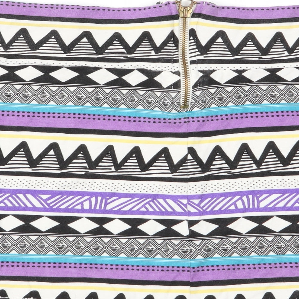 Topshop Womens Multicoloured Geometric  Basic Tank Size 10  - boob tube