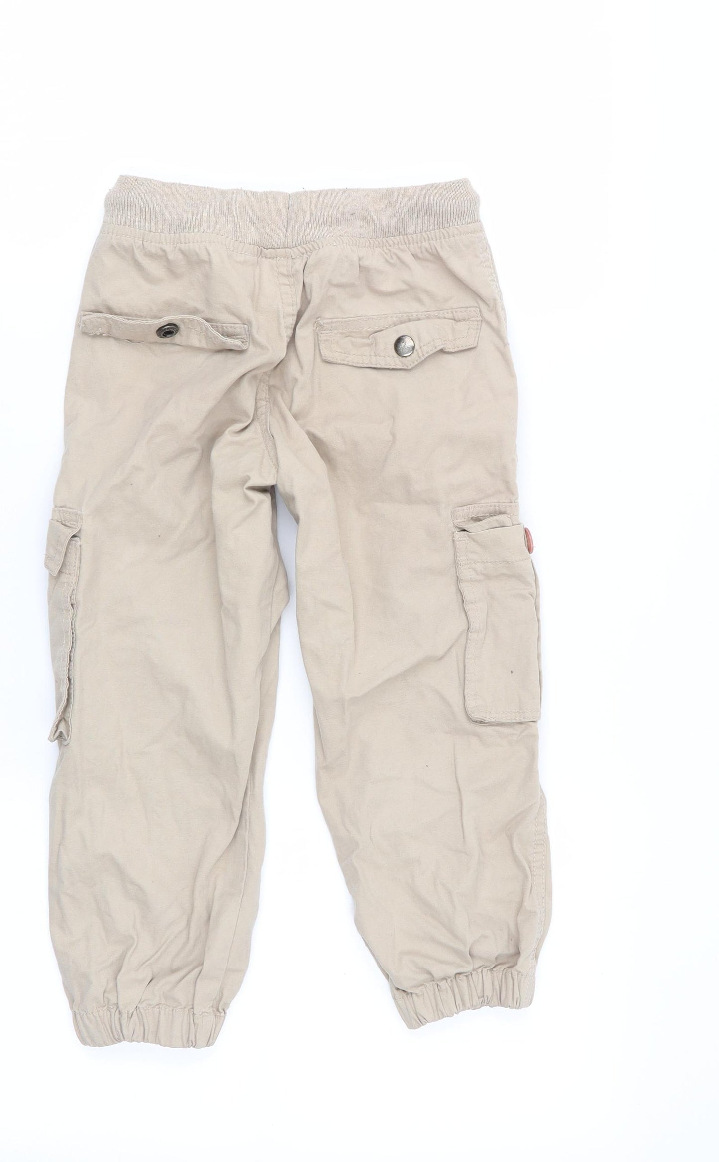 max boys Boys Beige   Cargo Trousers Size 5-6 Years