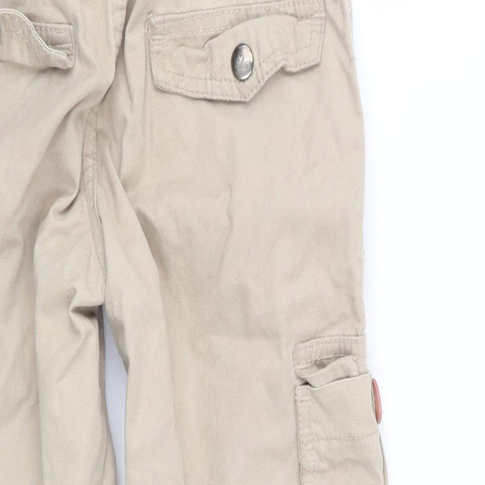 max boys Boys Beige   Cargo Trousers Size 5-6 Years