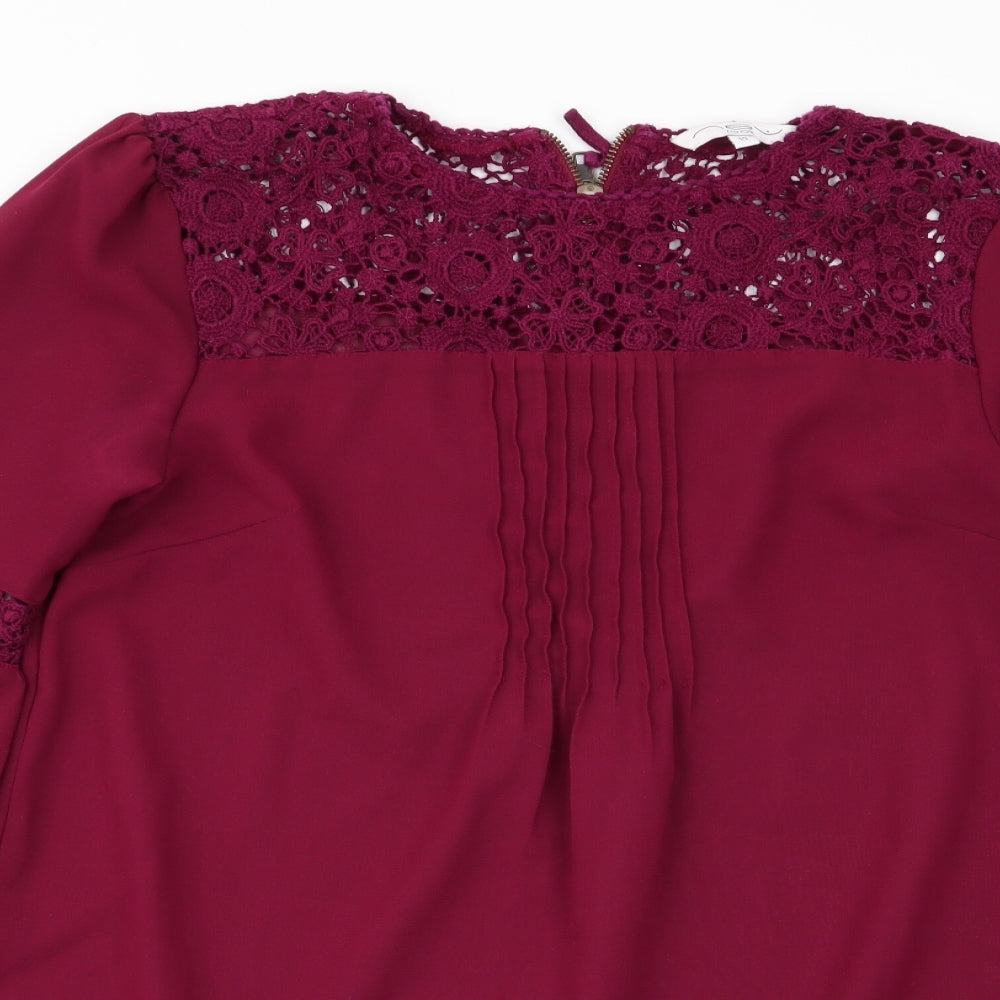 New Look Womens Red   Basic Blouse Size 10
