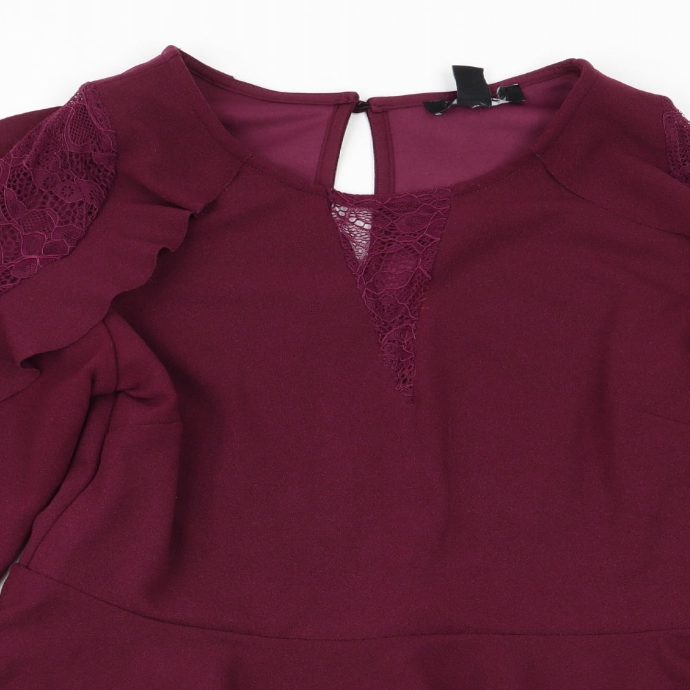 New Look Womens Purple   Basic Blouse Size 10