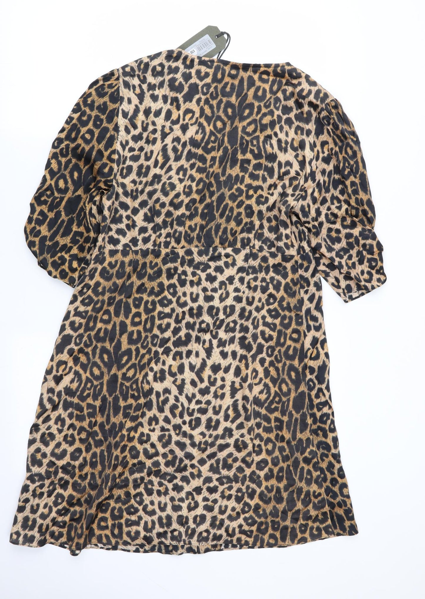 AllSaints Womens Multicoloured Animal Print  Fit & Flare  Size L