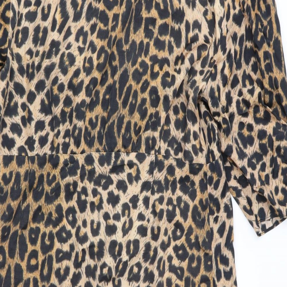 AllSaints Womens Multicoloured Animal Print  Fit & Flare  Size L