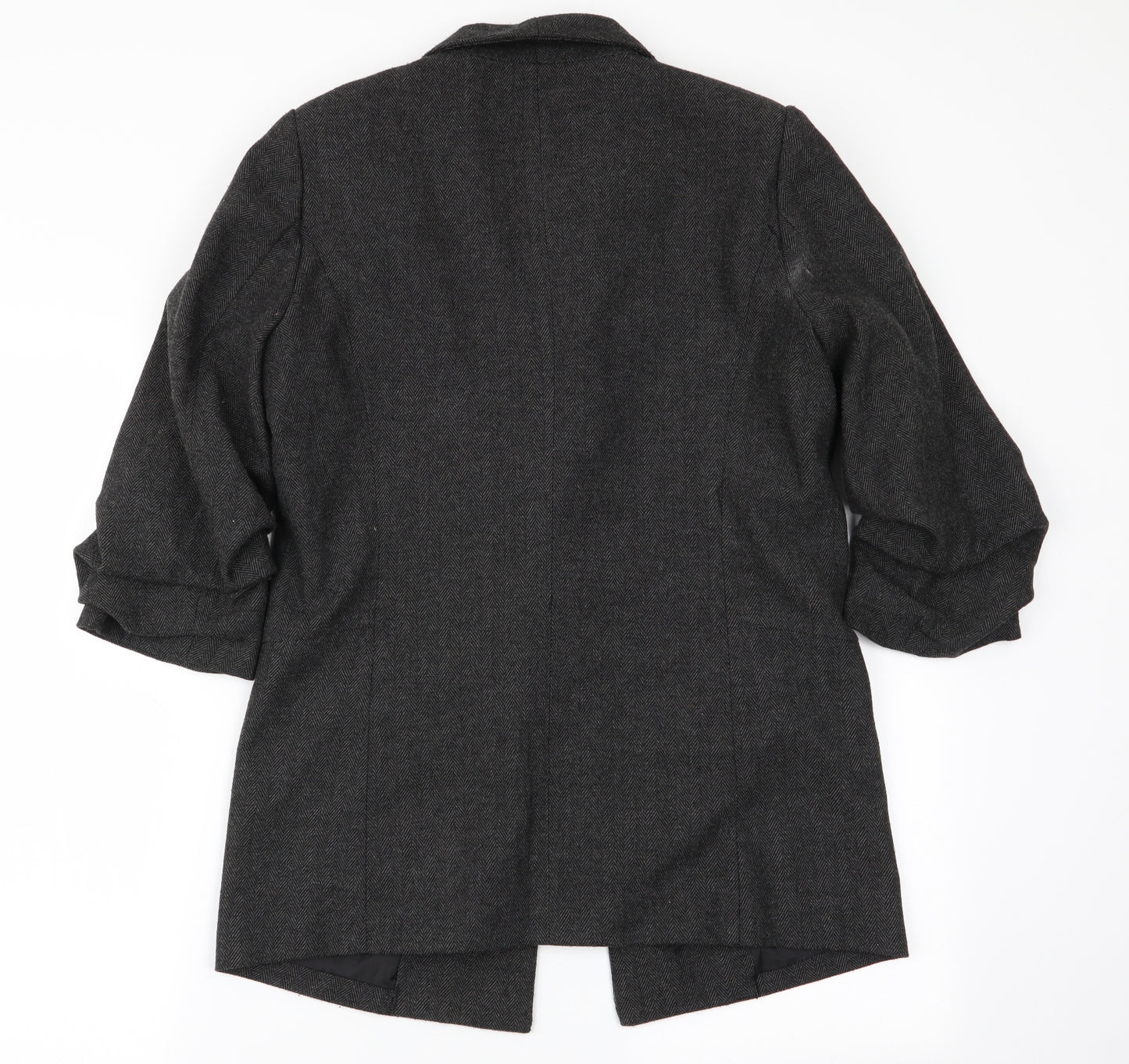 Primark Womens Grey Geometric  Jacket Blazer Size 12