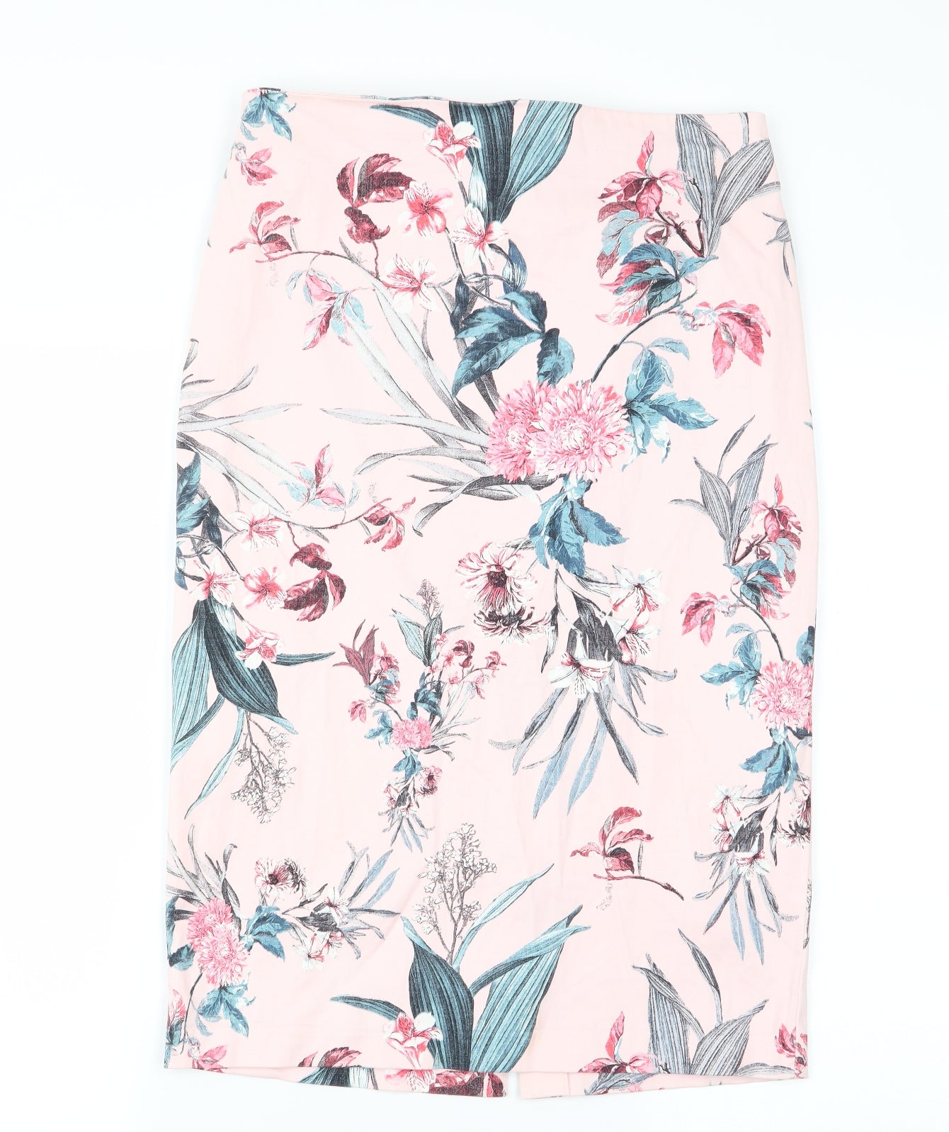 F&F Womens Pink Floral  A-Line Skirt Size 12