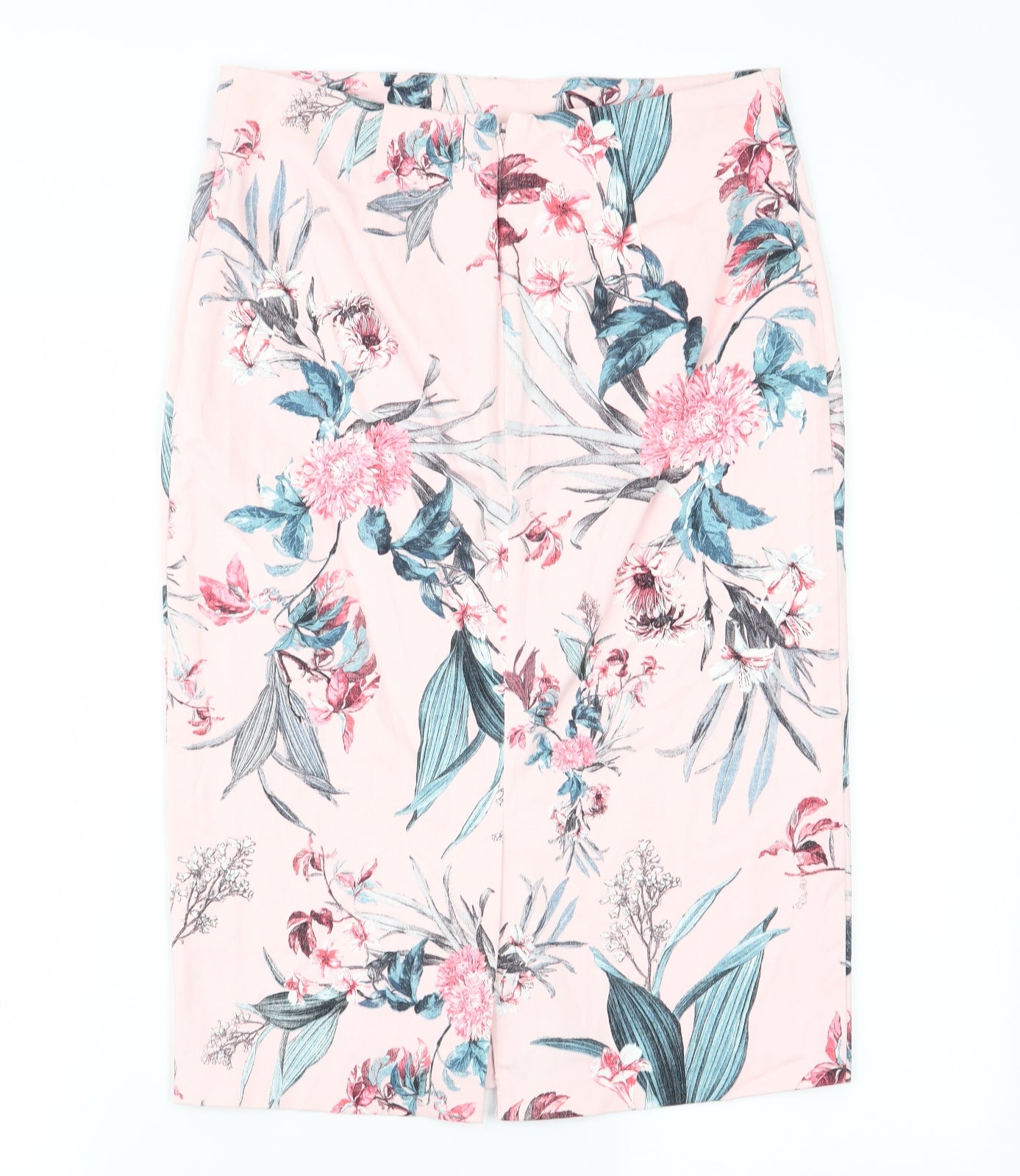 F&F Womens Pink Floral  A-Line Skirt Size 12