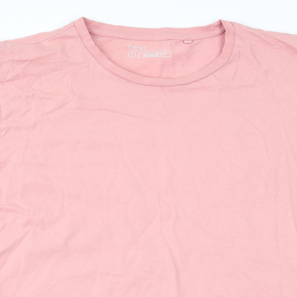 NEXT Mens Pink    T-Shirt Size L