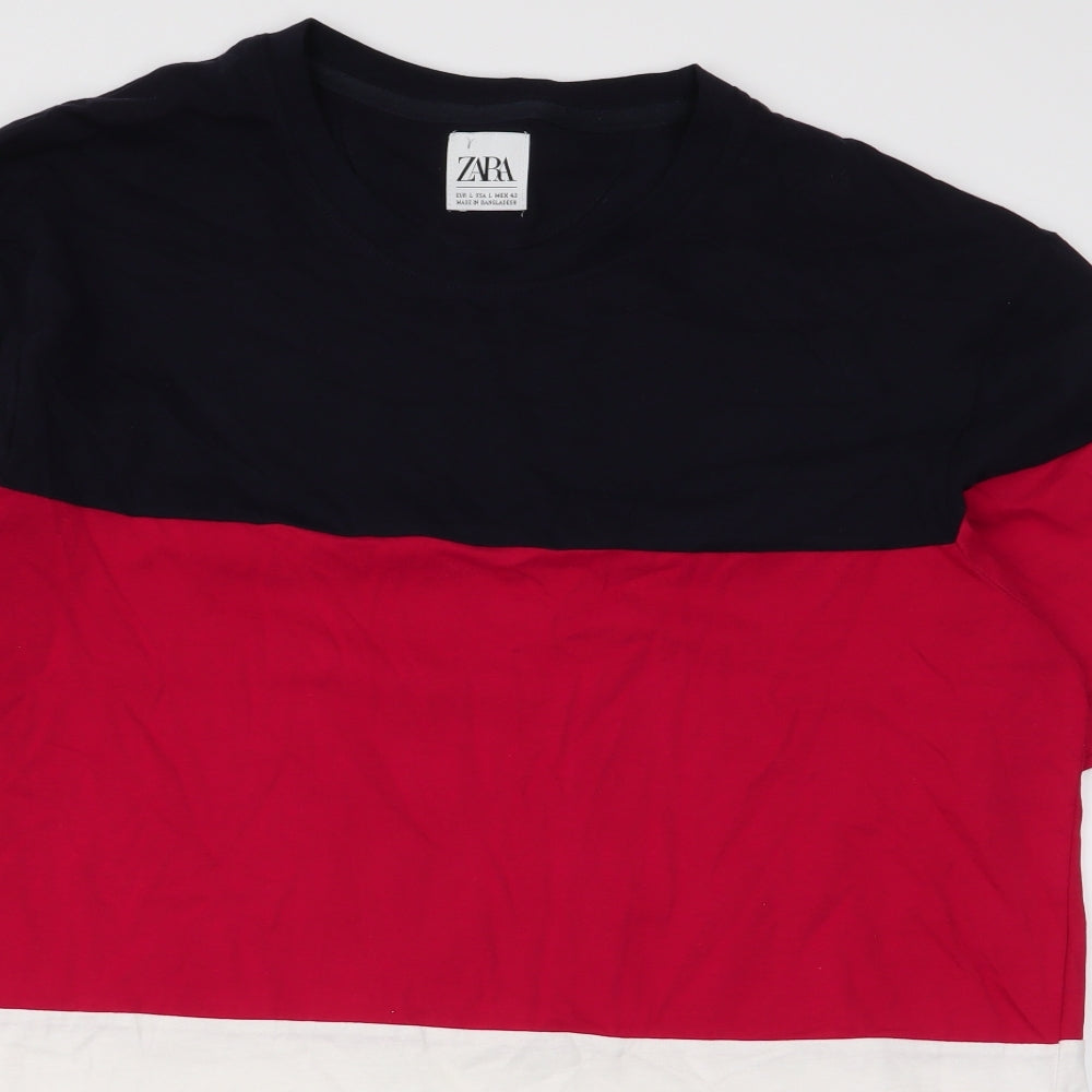Zara Mens Multicoloured    T-Shirt Size L