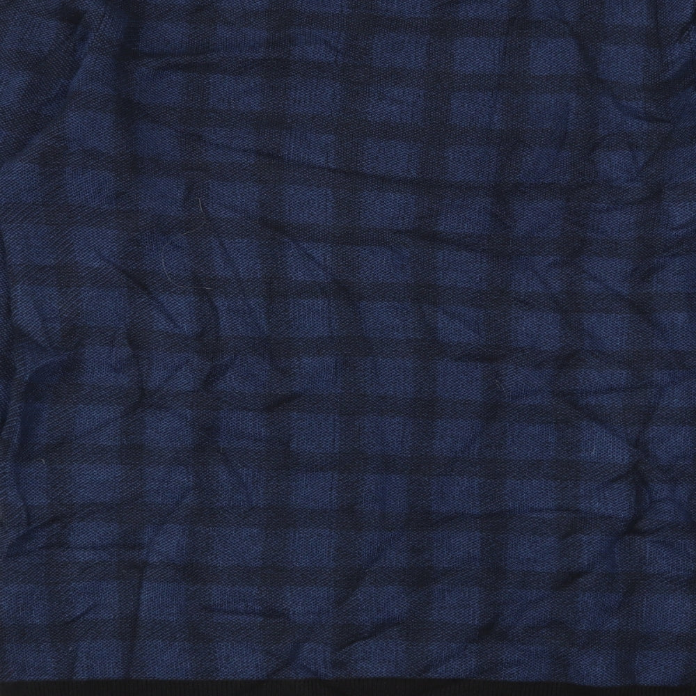 Topman Mens Blue Check  Pullover Jumper Size XS