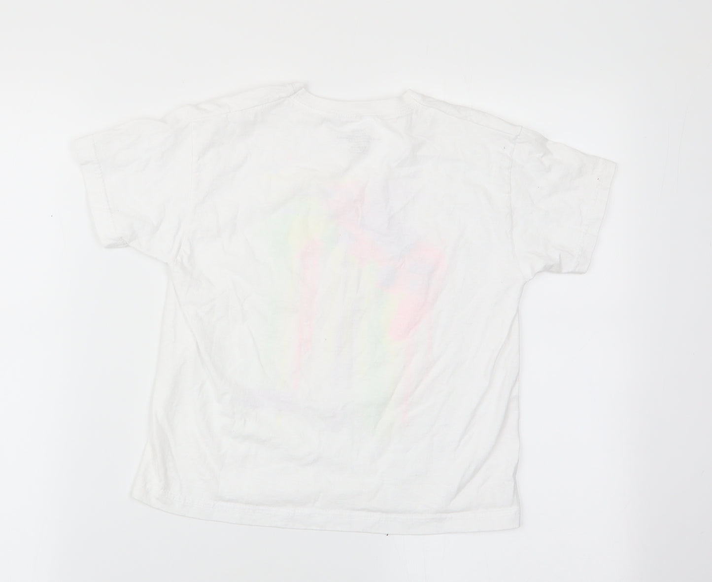 Preworn Boys White   Basic T-Shirt Size 7-8 Years