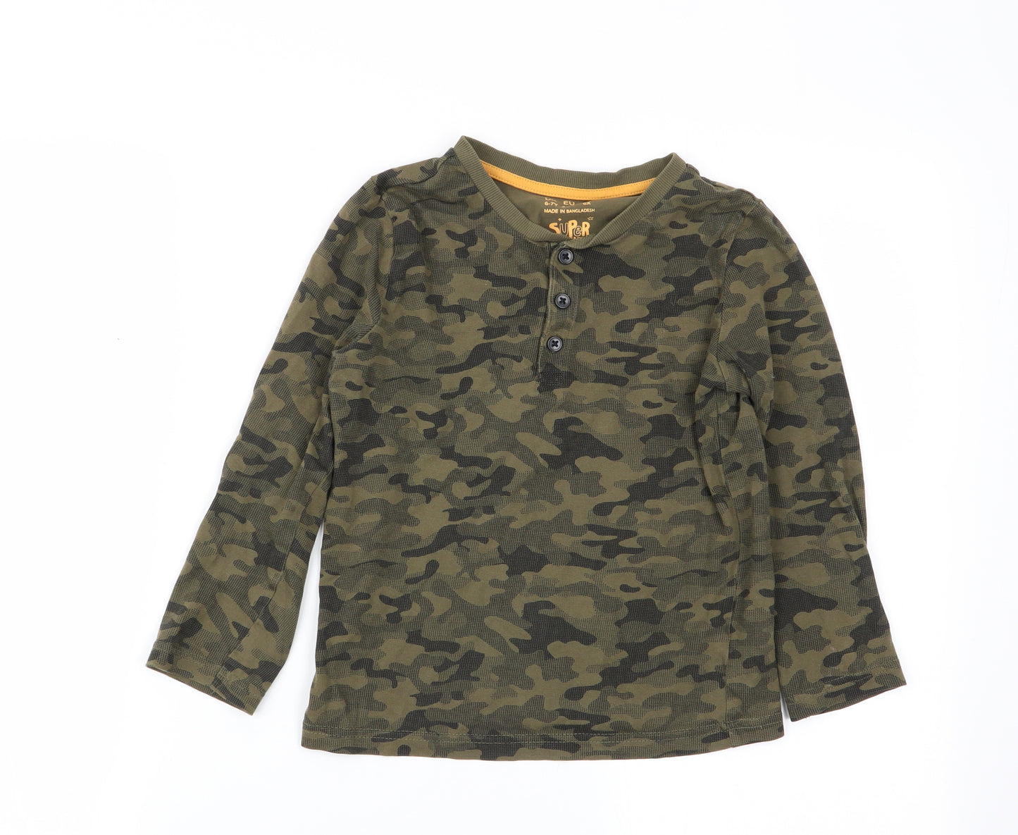 F&F Boys Multicoloured Camouflage  Basic T-Shirt Size 6-7 Years
