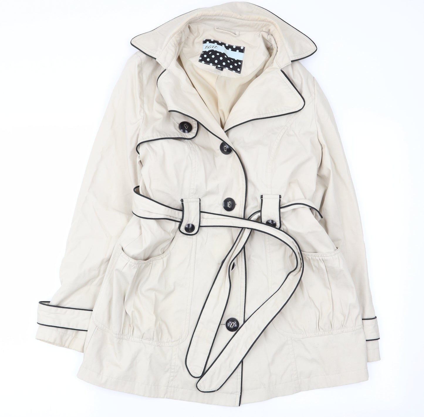 NEXT Womens Beige   Overcoat Coat Size 10