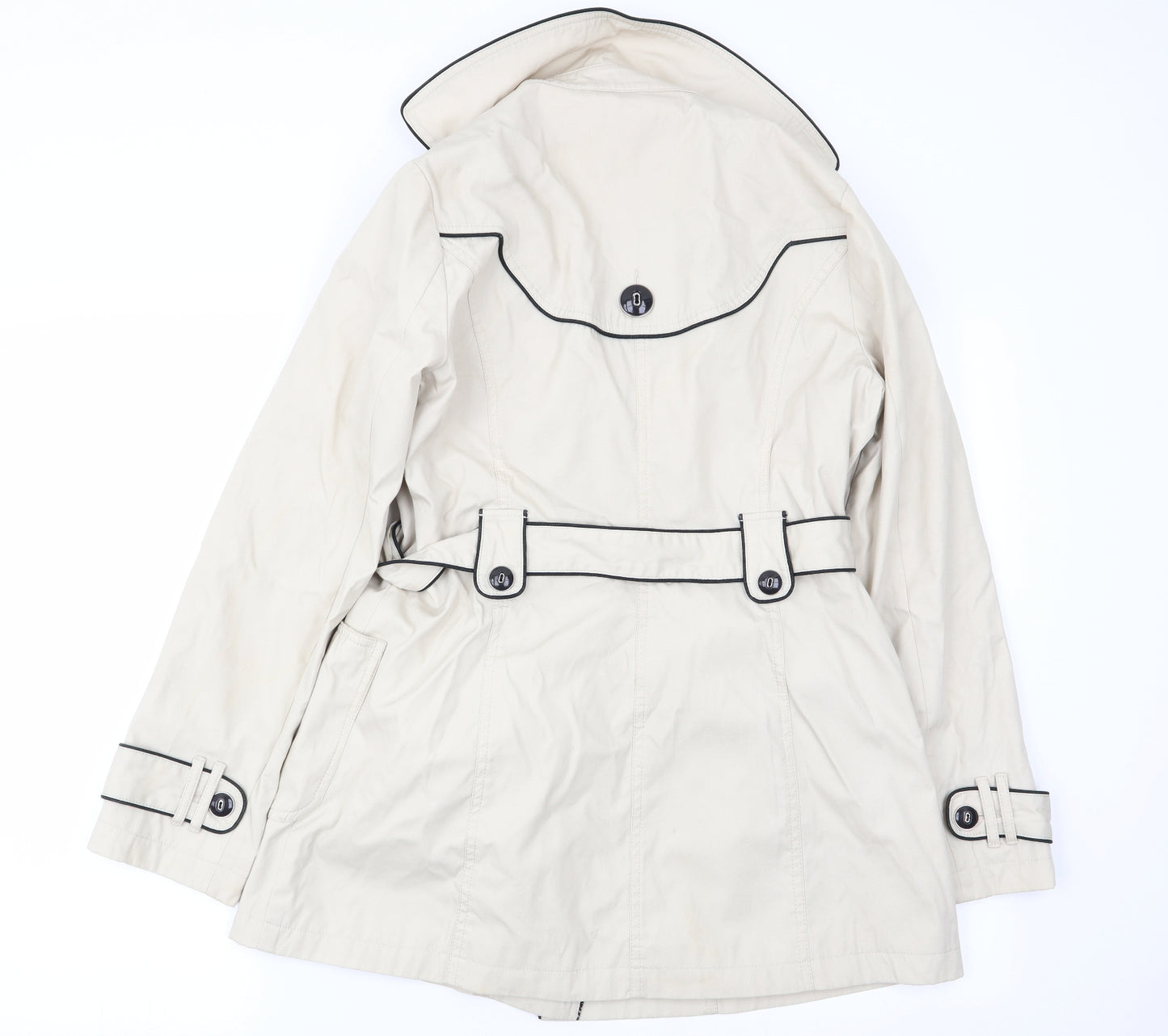 NEXT Womens Beige   Overcoat Coat Size 10