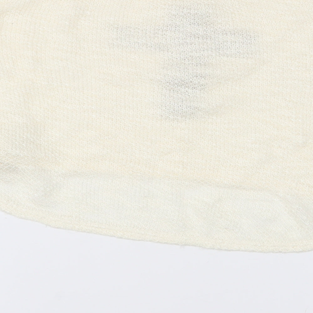 Lipsy Womens Ivory   Basic T-Shirt Size 10