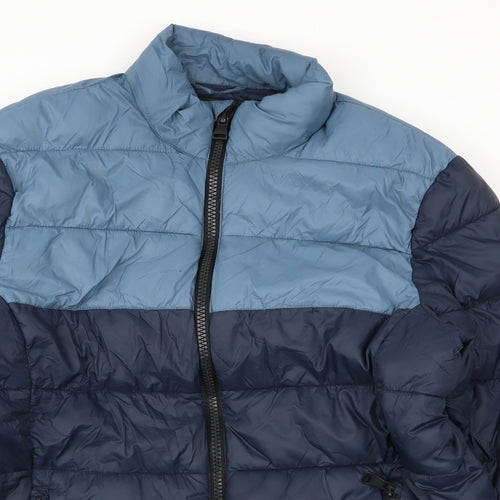 Asda George Mens Blue   Puffer Jacket Coat Size M