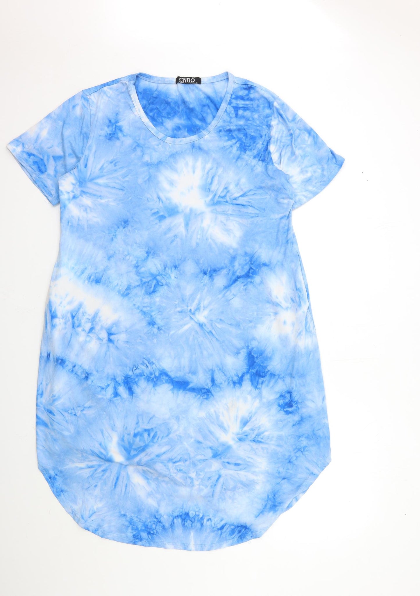 CNFIO Womens Blue   T-Shirt Dress  Size XL