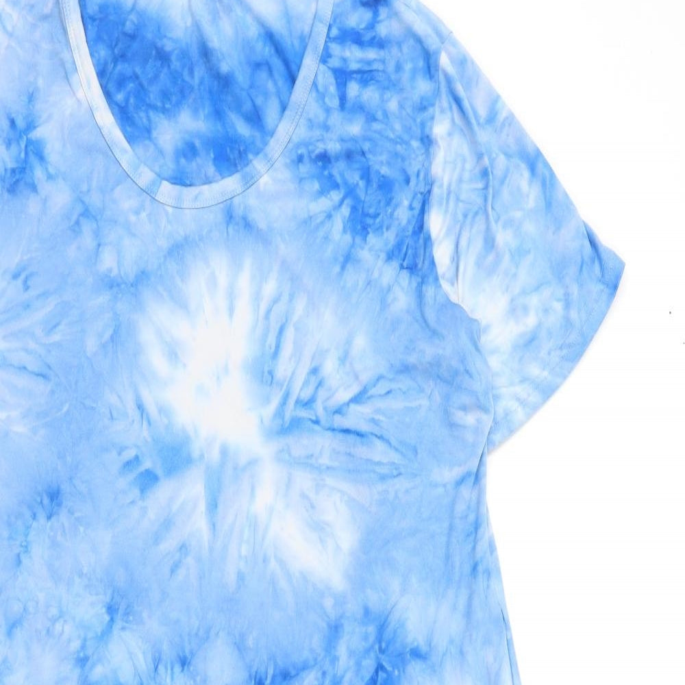 CNFIO Womens Blue   T-Shirt Dress  Size XL